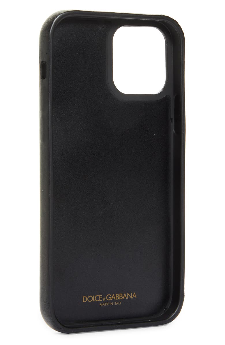 Dolce&Gabbana Devotion Quilted Leather iPhone 12 Pro X Case, Alternate, color,