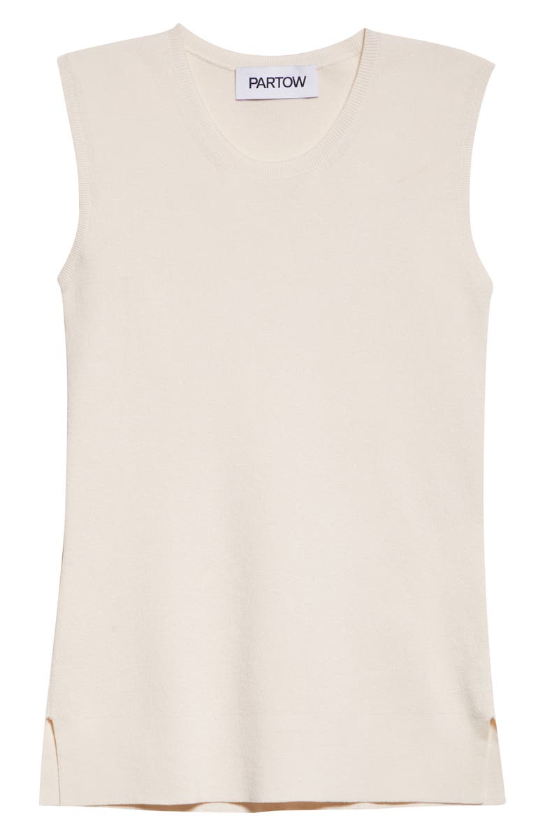 PARTOW Bowery Sleeveless Silk Blend Sweater, Alternate, color, Ivory