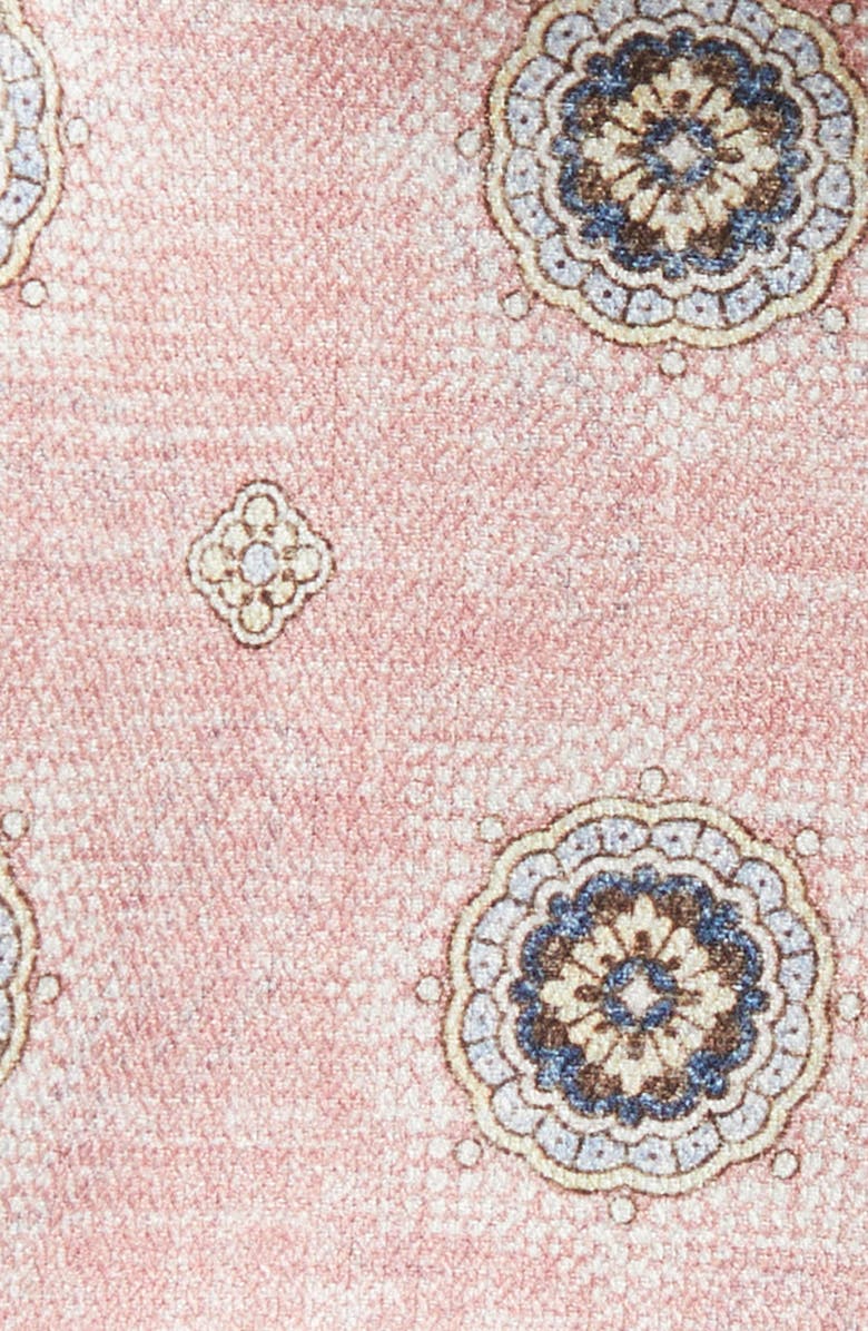 EDWARD ARMAH Paisley & Medallion Reversible Silk Pocket Square, Alternate, color, 