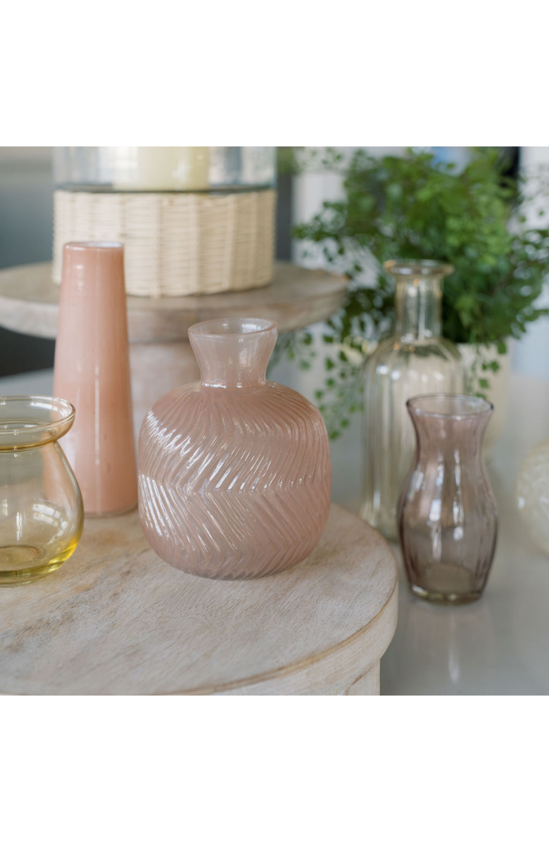 CG Hunter Assorted Yellow and Peach Glass Bud Vases, Alternate, color, Yellow And Peach