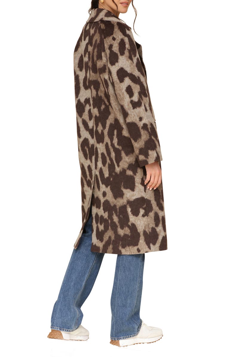 Avec Les Filles Leopard Print Walker Coat, Alternate, color,