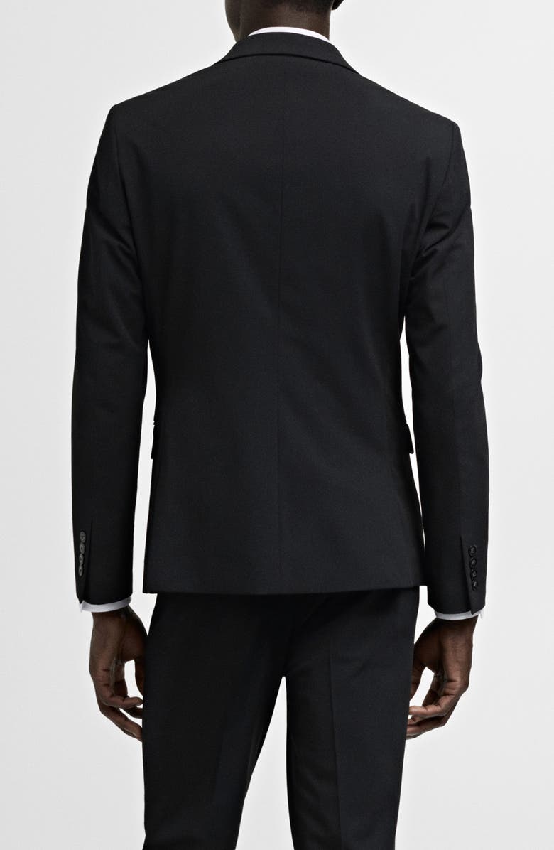 MANGO Superslim Fit Stretch Sport Coat, Alternate, color, Black