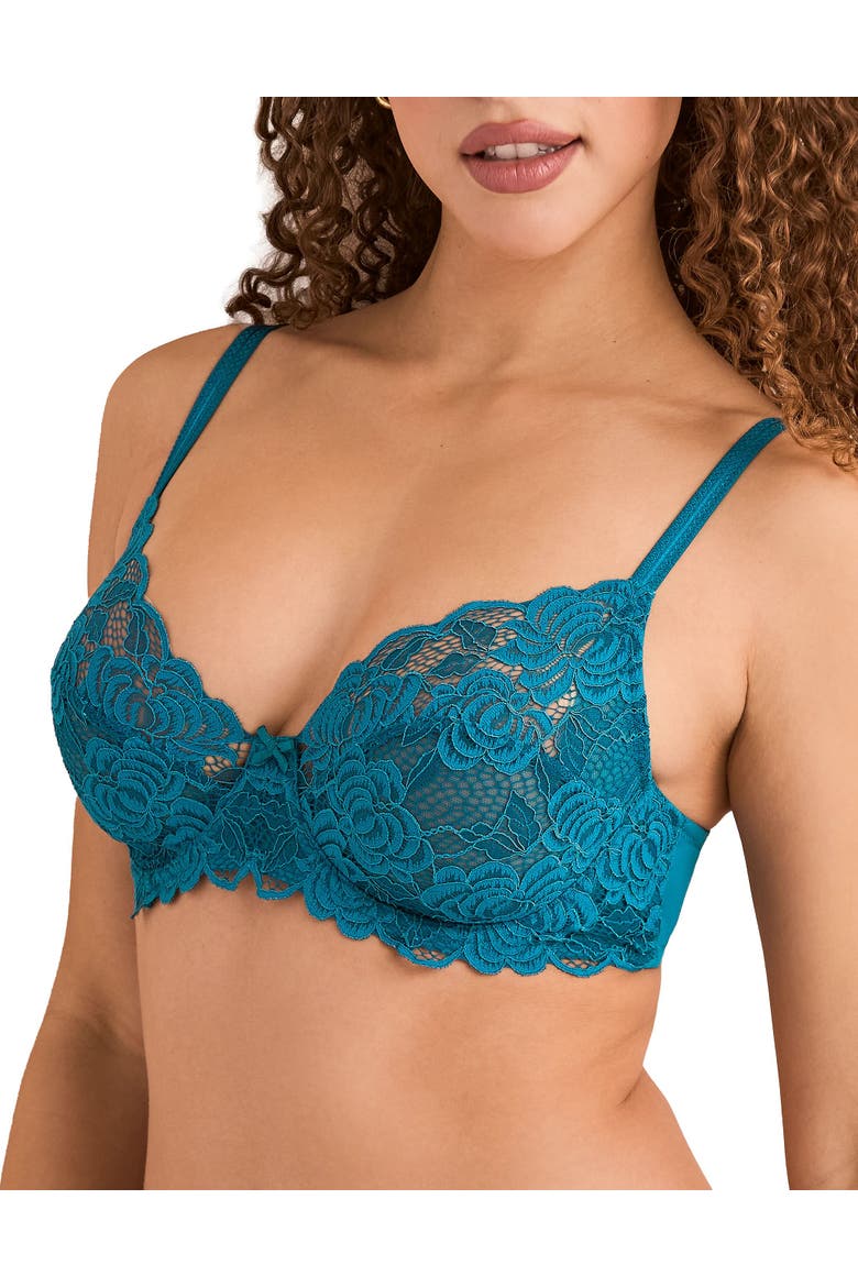 London Unlined Full Coverage Bra, Main, color, Crystal Teal