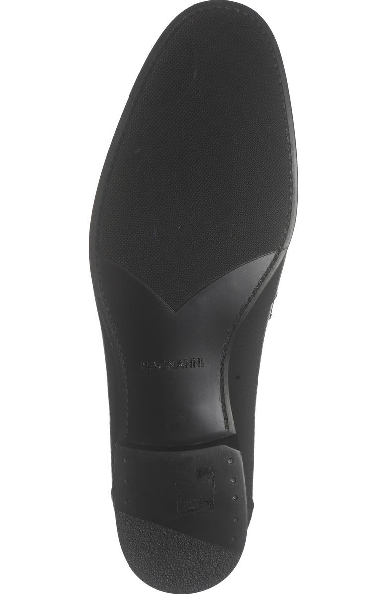 Magnanni Tavarez Apron Toe Penny Loafer, Alternate, color, Black Pebble