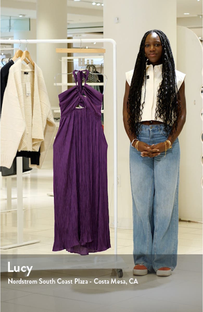 Trancoso Cutout Detail Halter Strap Midi Dress, sales video thumbnail