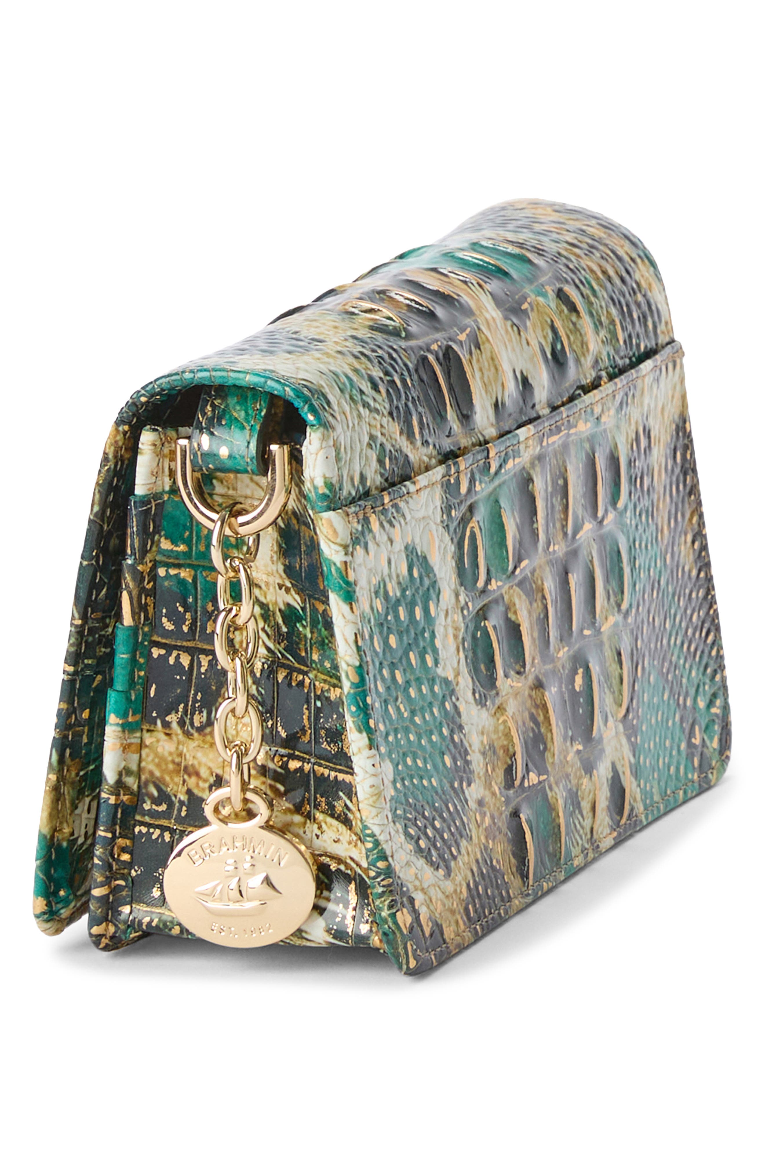 Minuette Croc Embossed Leather Crossbody Bag, Alternate, color, ROARING