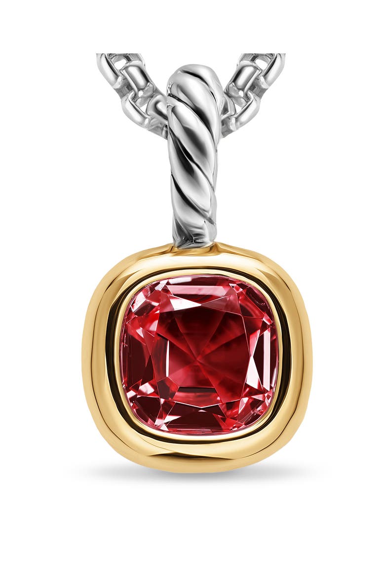 Mini Cushion Cut Enhancer, Alternate, color, RHODOLITE GARNET