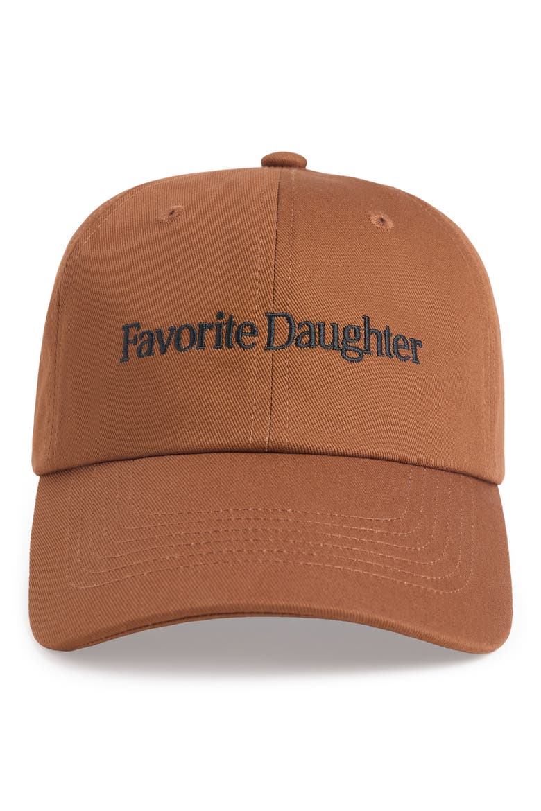 Classic Logo Cotton Twill Baseball Cap, Main, color, CAMEL/ BLACK