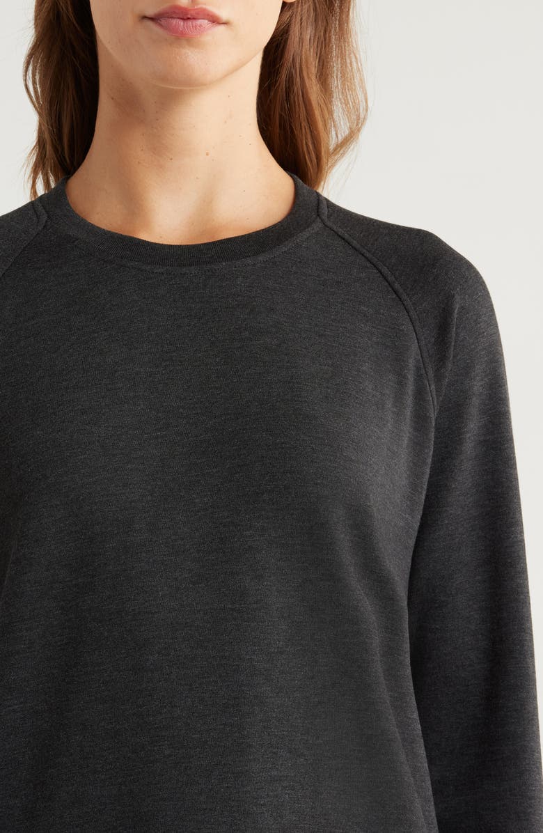 Free Fly Lightweight Fleece Sweatshirt, Alternate, color, Heather Black