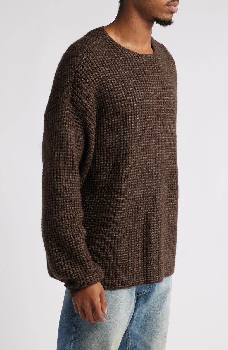 Fear of God Essentials Heavyweight Waffle Crewneck Sweater, Alternate, color, 