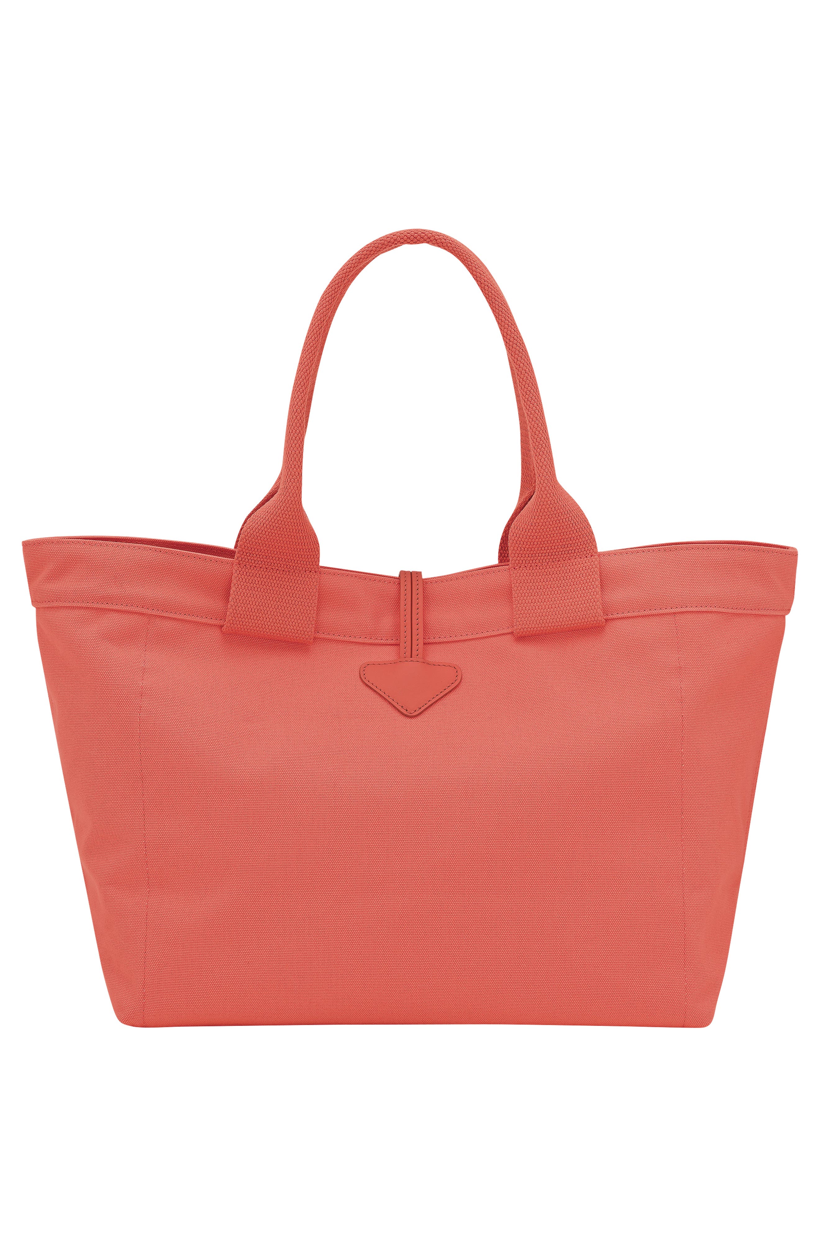 Longchamp Large Le Roseau Toile Cotton Canvas Tote, Alternate, color, Sunset