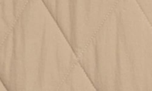 Noize Francine Long Quilted Jacket In Neutral