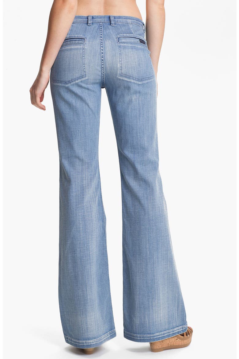 7 For All Mankind® 'Georgia' Wide Leg Stretch Jeans, Alternate, color, AUTHENTIC LIGHT