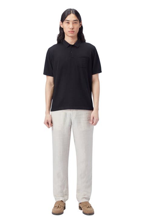 Men's Cotton Silk Cashmere Blend Polo Shirt