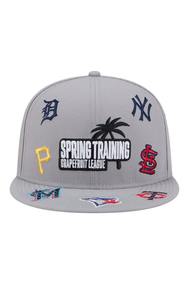 Men's New Era Gray 2026 Spring Training Grapefruit League Scattered 9FIFTY Adjustable Hat, Alternate, color, Gray