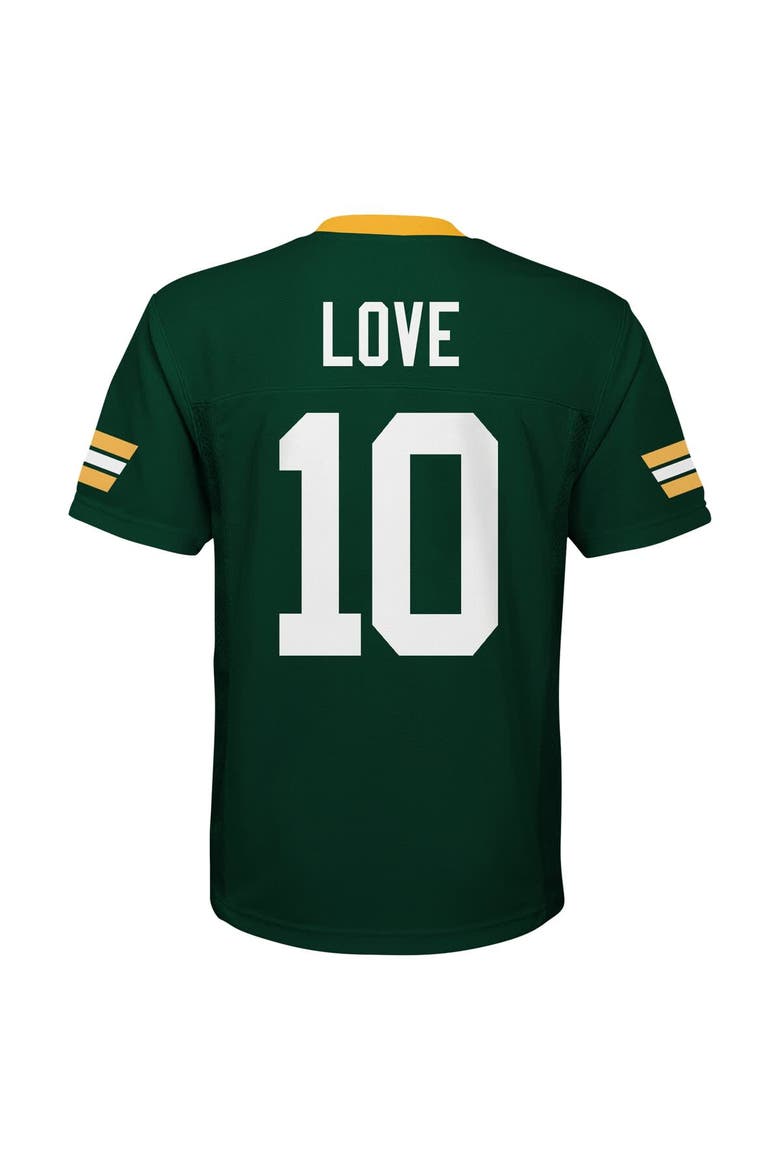 Youth Jordan Love Green Green Bay Packers Replica Player Jersey, Alternate, color, Green