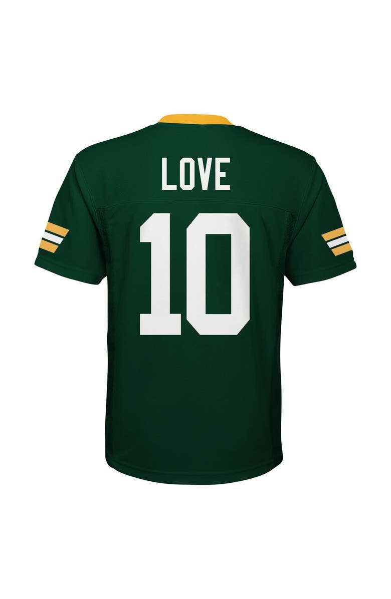 Outerstuff Youth Jordan Love Green Green Bay Packers Replica Player Jersey, Alternate, color, Green