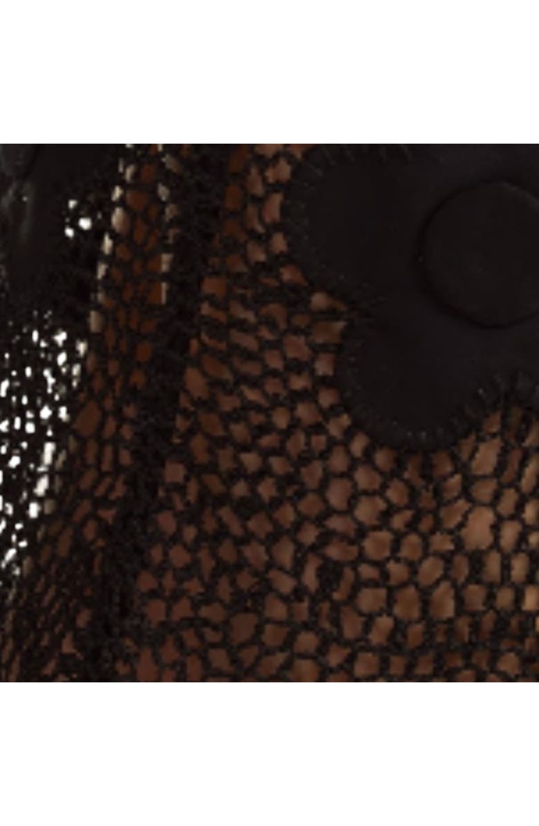 Cynthia Rowley Ibiza Crochet Skirt, Alternate, color, Black