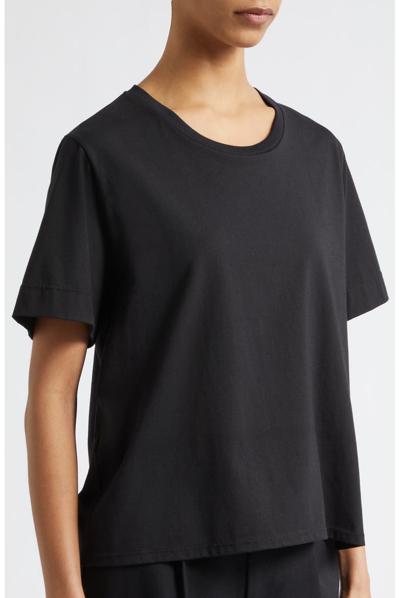 Kari Cotton T-Shirt, Alternate, color, BLACK