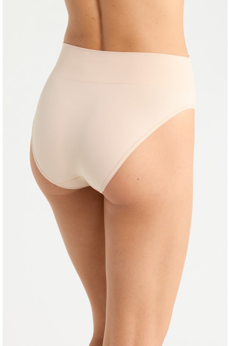 Seamless Hi-Cut Briefs, Alternate, color, BEIGE SMOKE