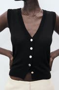 MANGO Fine Knit Sweater Vest
