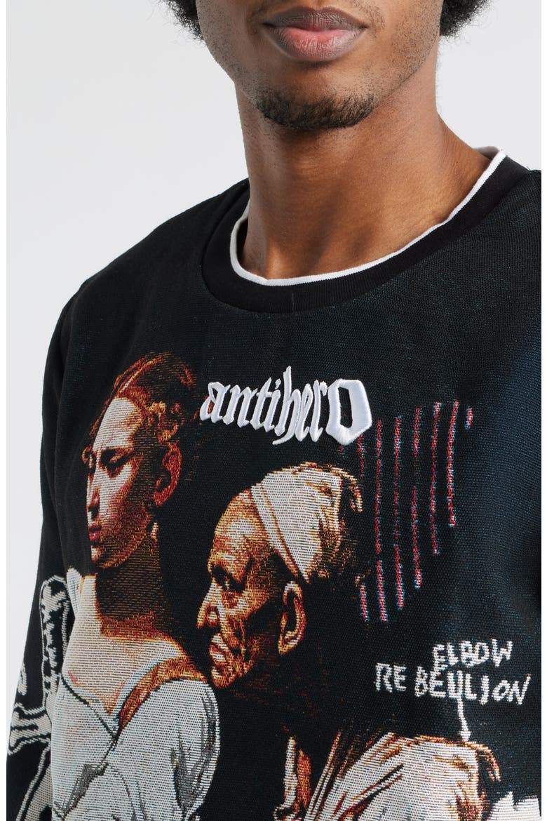 Antihero Judith Jacquard Sweatshirt, Alternate, color, BLACK