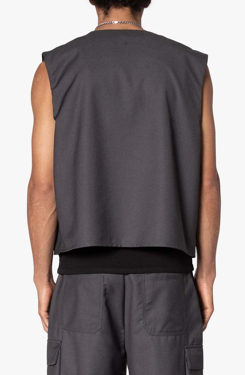 mnml Bonded Cotton Gabardine Cargo Vest, Alternate, color, 
