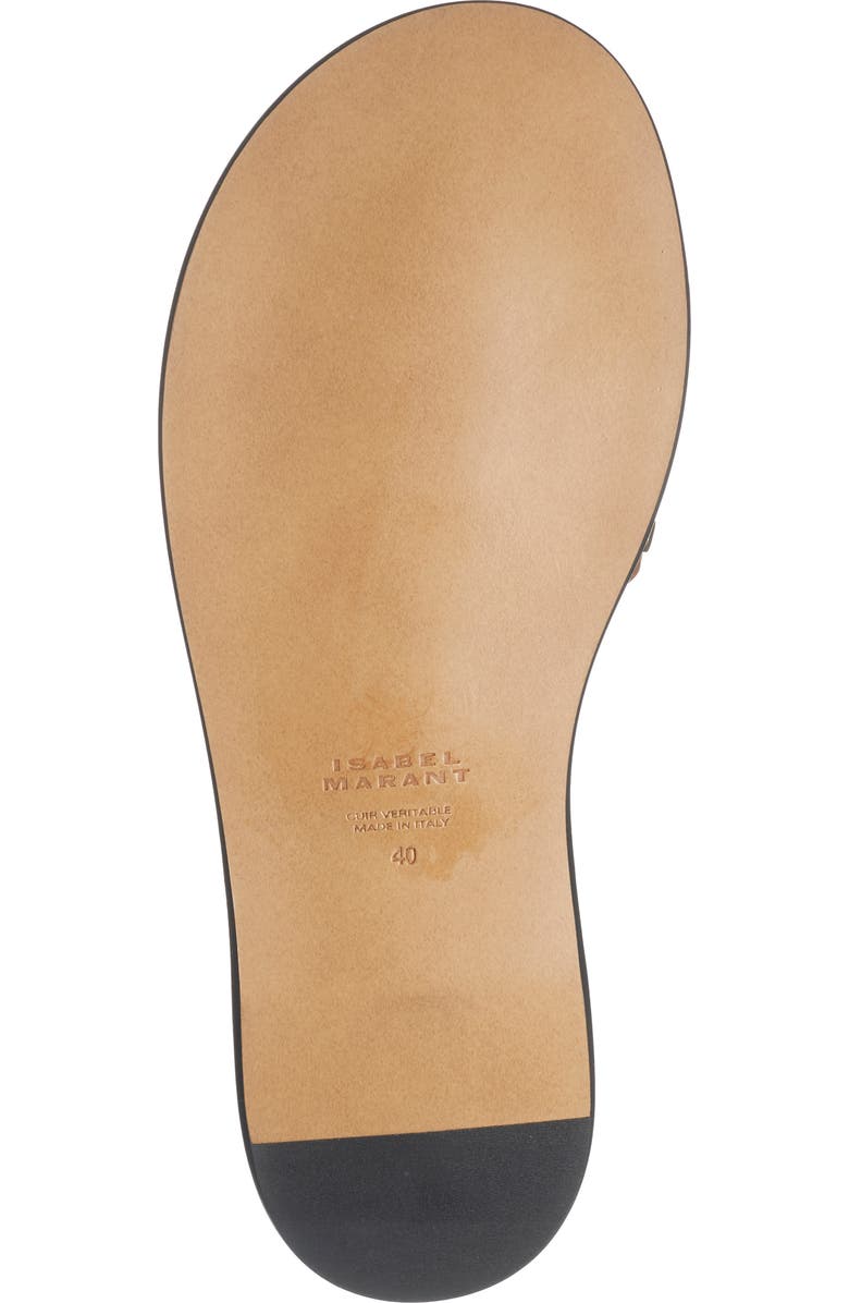 Isabel Marant Vikee Logo Slide Sandal, Alternate, color, Cognac