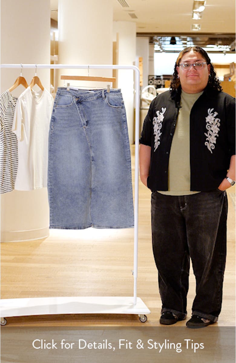 Front Slit Denim Skirt, sales video thumbnail