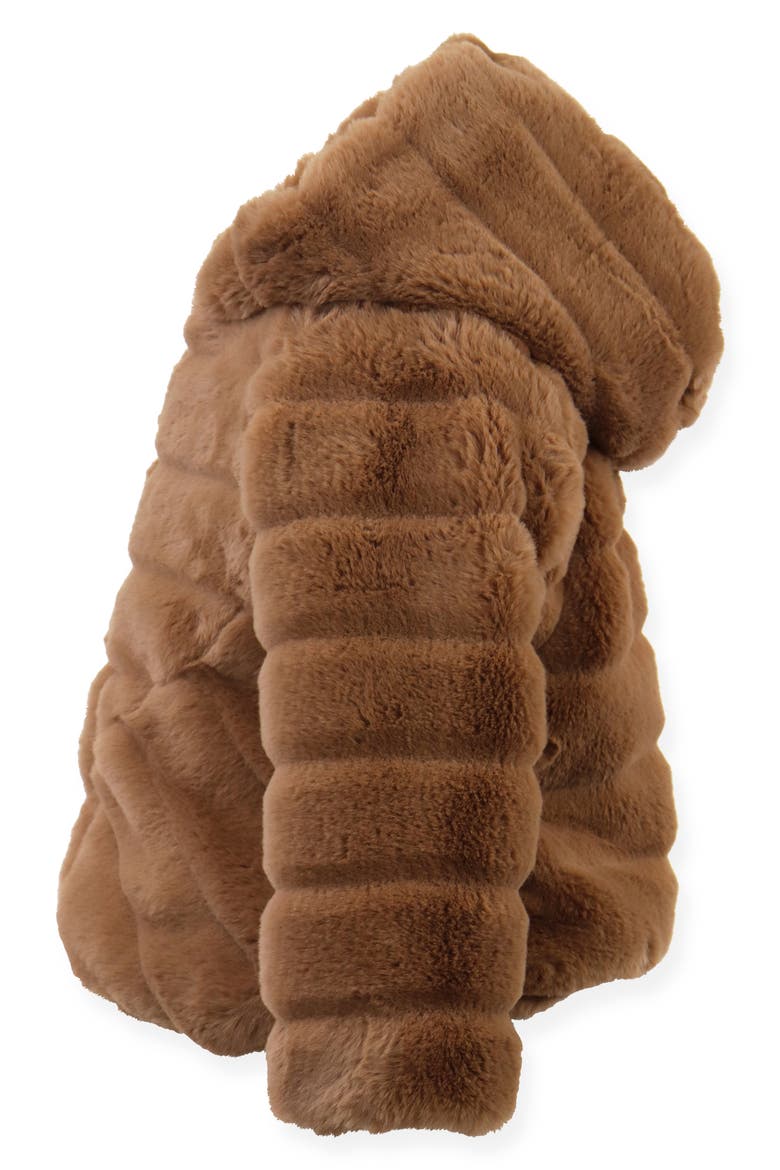 Kids' Cozy Faux Fur Hooded Jacket, Alternate, color, CHOCOLATE CLAIR