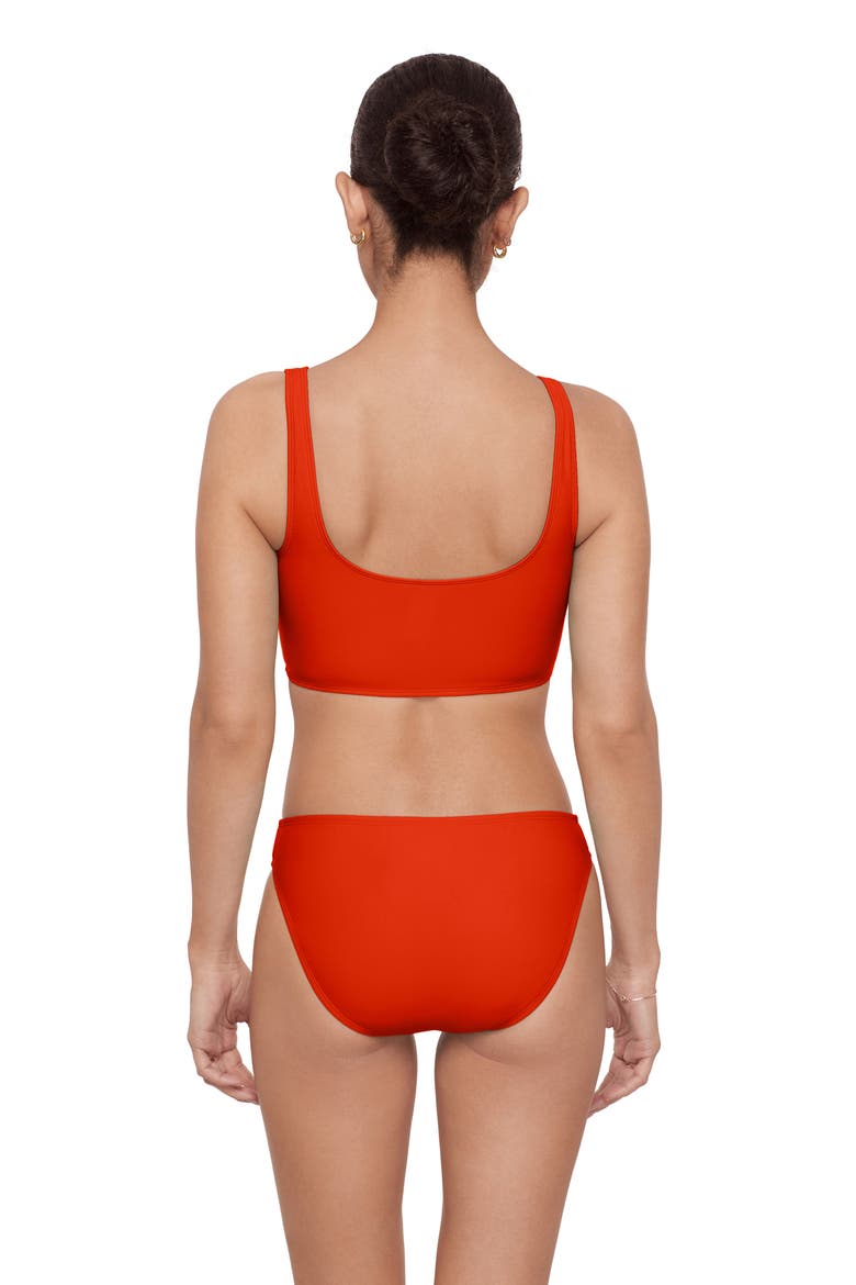 Longline Tank Bikini Set, Alternate, color, Vermillion