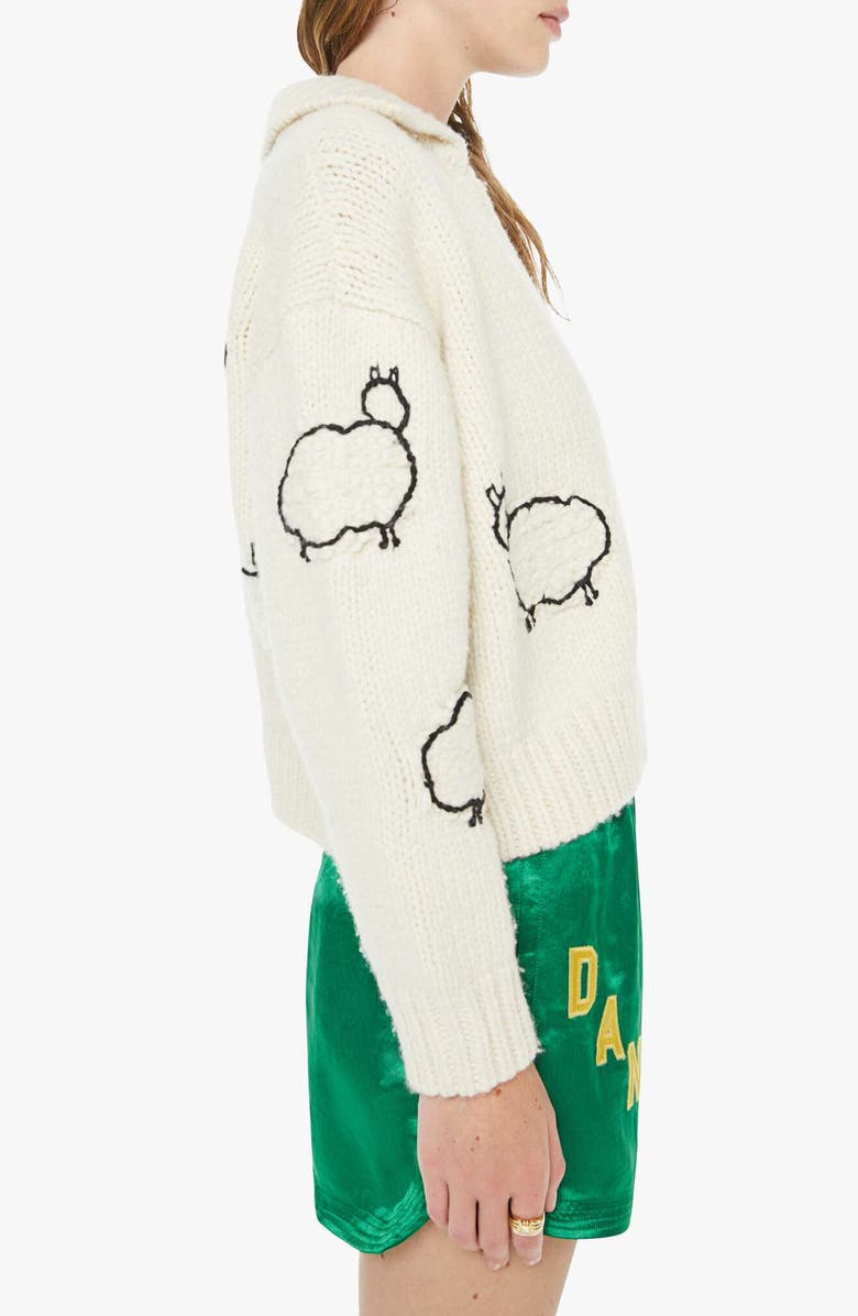 MOTHER The Raquette Crop Cardigan, Alternate, color, Wool Plus The Gang