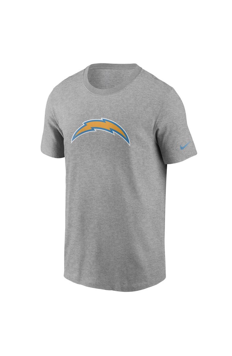 Nike Men's Nike Heathered Gray Los Angeles Chargers Primary Logo T-Shirt, Alternate, color, Heather Gray
