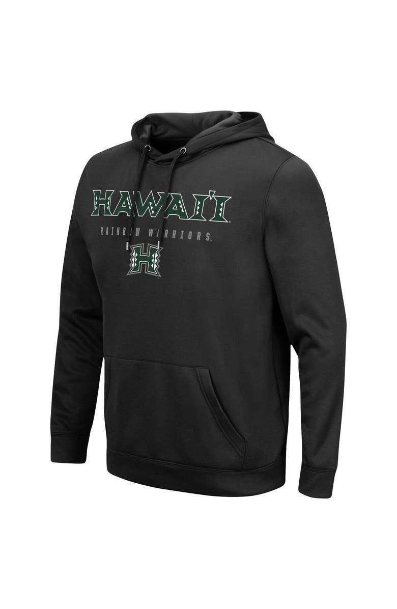COLOSSEUM Men's Colosseum Black Hawaii Warriors Blackout 3.0 Pullover Hoodie, Alternate, color, Black