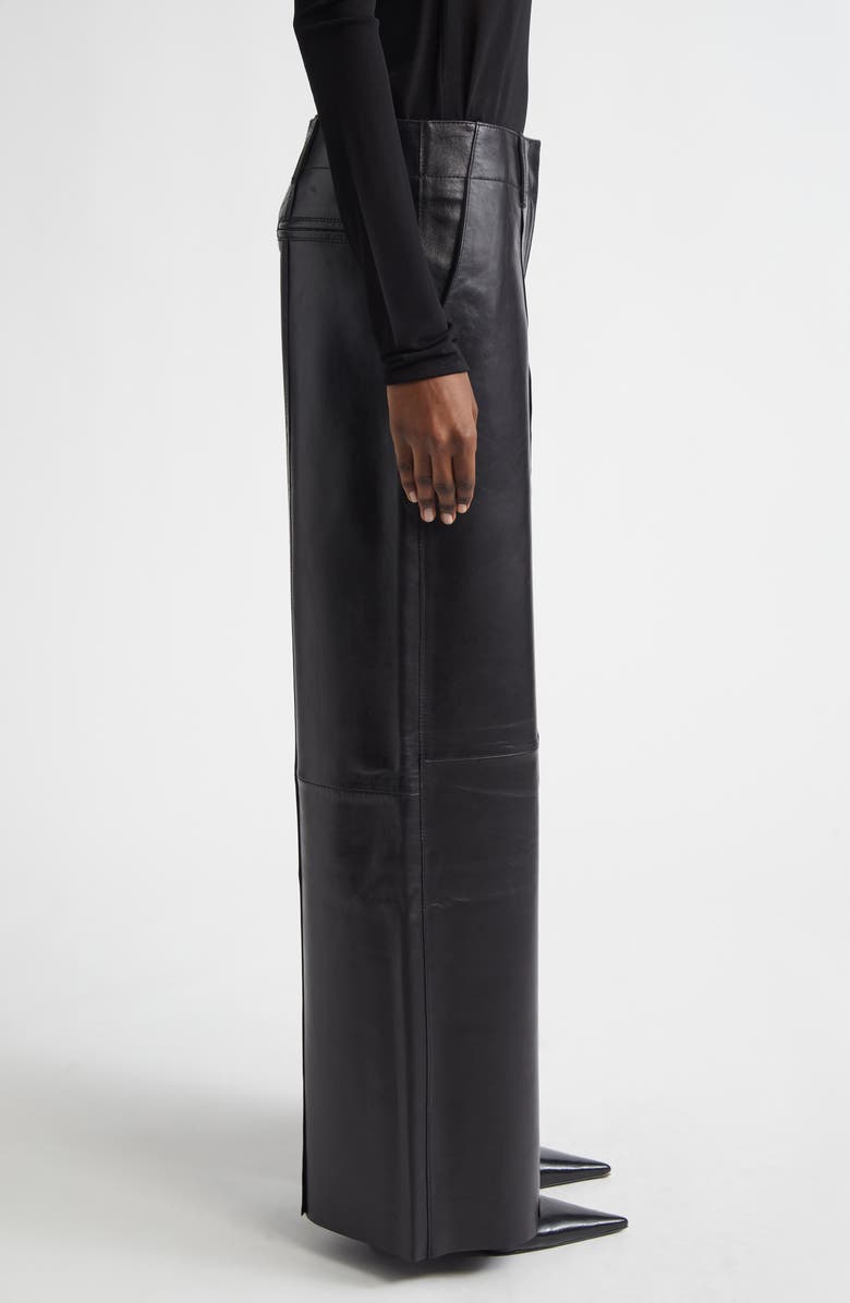 Stand Studio Lauri Leather Trousers, Alternate, color, Black