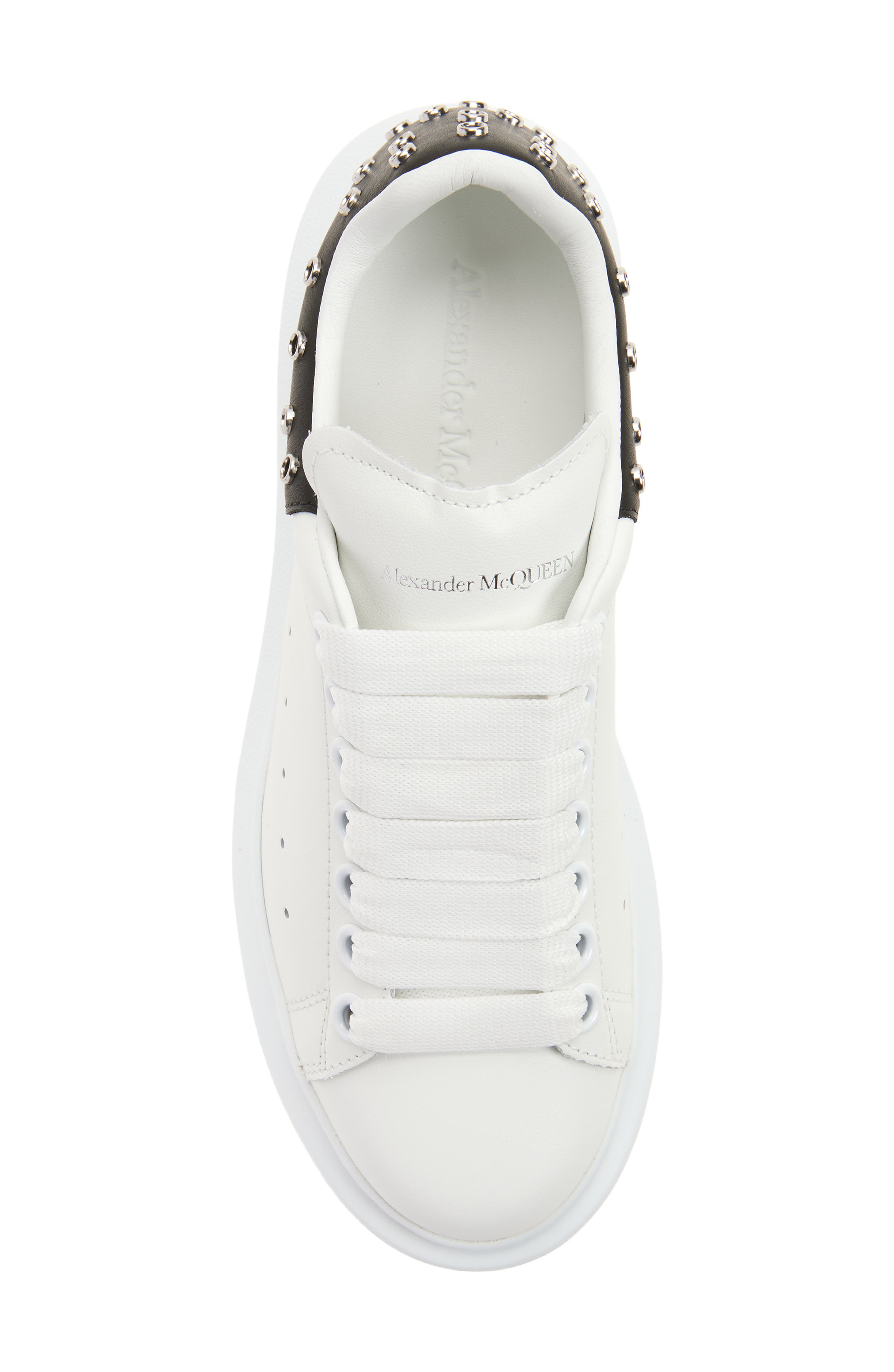 McQueen Grommet Ring Oversize Sneaker, Alternate, color, White