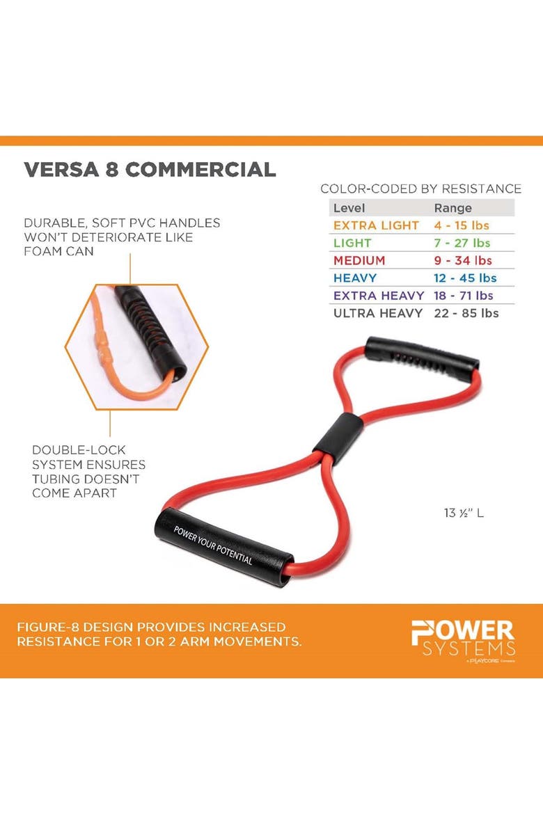 Versa 8 Commercial Resistance Tube with Soft PVC Handles, Alternate, color, Purple