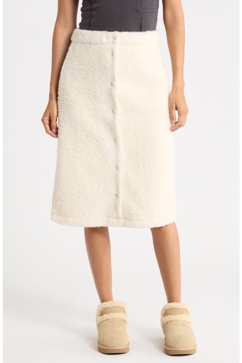 Kaleo Chateau Plush & Knit Skirt, Main, color, CREAM