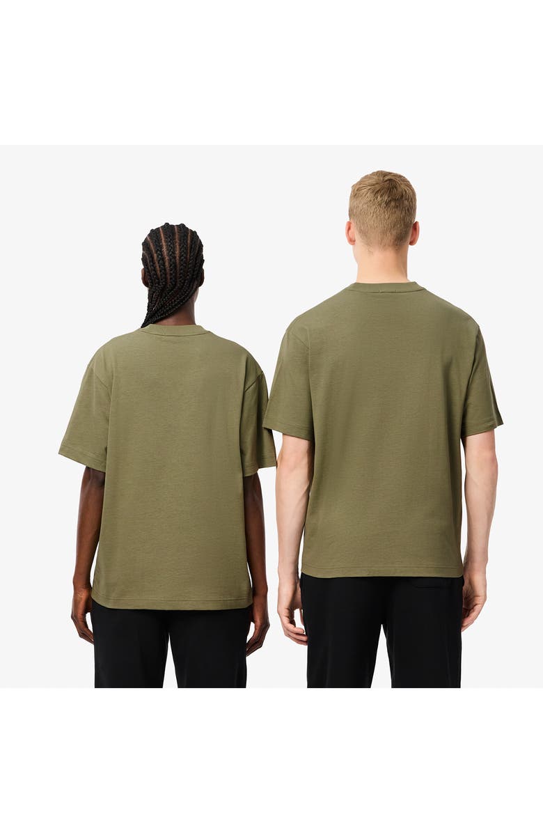 Lacoste Loose Fit Cotton T-Shirt, Alternate, color, Khaki