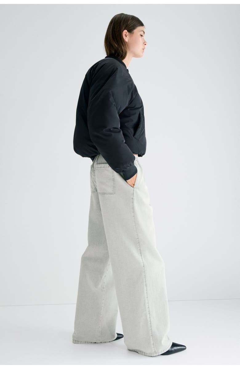 H&M Denim Pull-on Trousers, Alternate, color, 