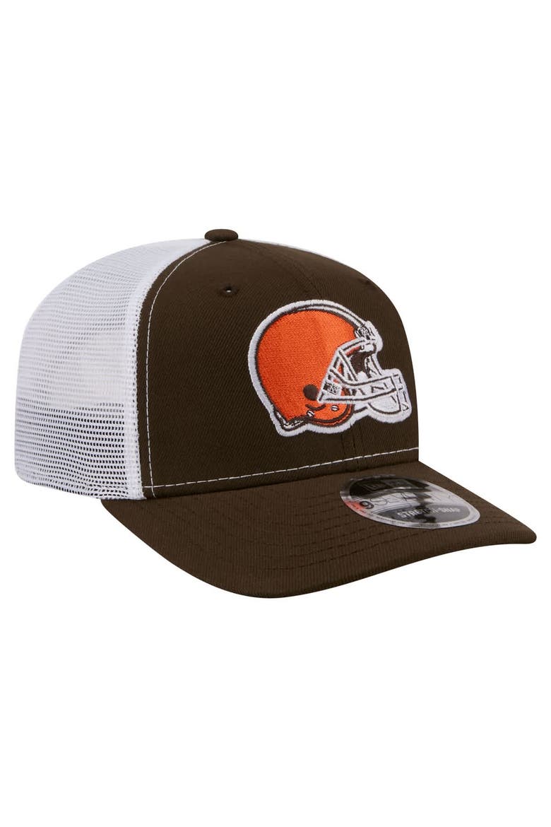Men's New Era  Brown Cleveland Browns 9SEVENTY Trucker Adjustable Hat, Alternate, color, Brown