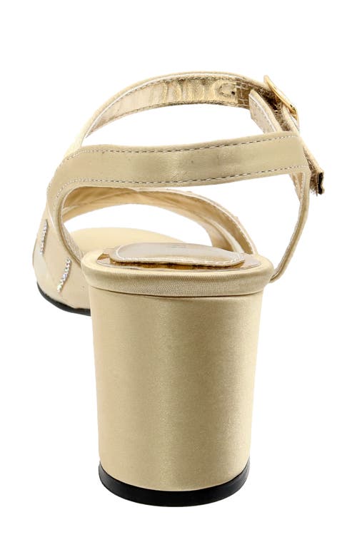 David Tate Cocktail Ankle Strap Sandal In Champagne Satin