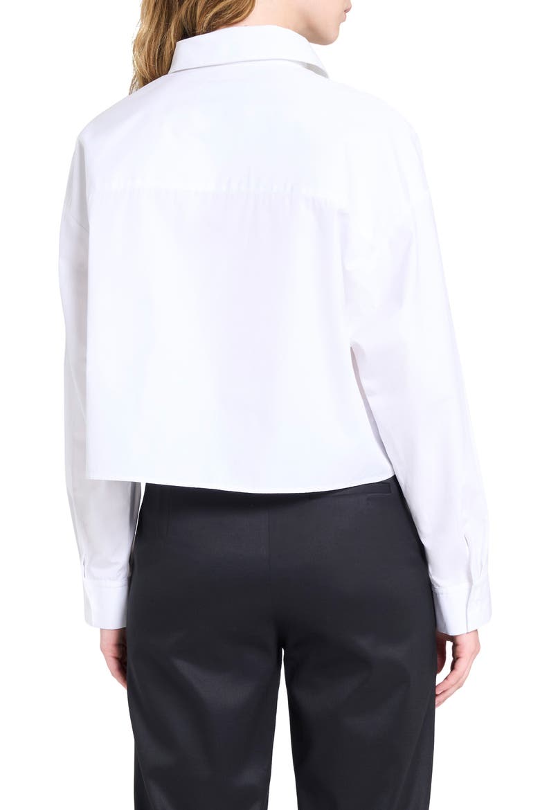 Soon To Be Ex Bib Cotton Button-Up Shirt, Alternate, color, WHITE
