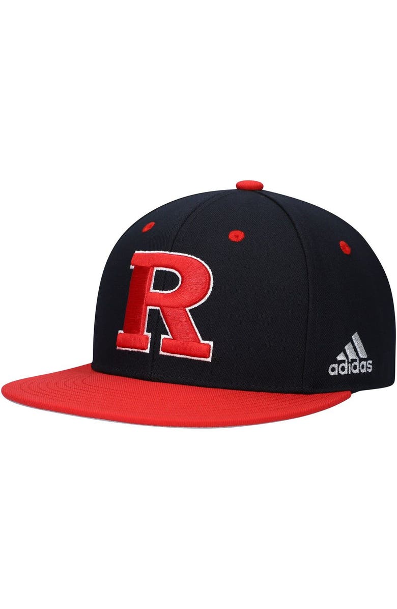 adidas Men's adidas Black Rutgers Scarlet Knights On-Field Baseball Fitted Hat, Main, color, Black