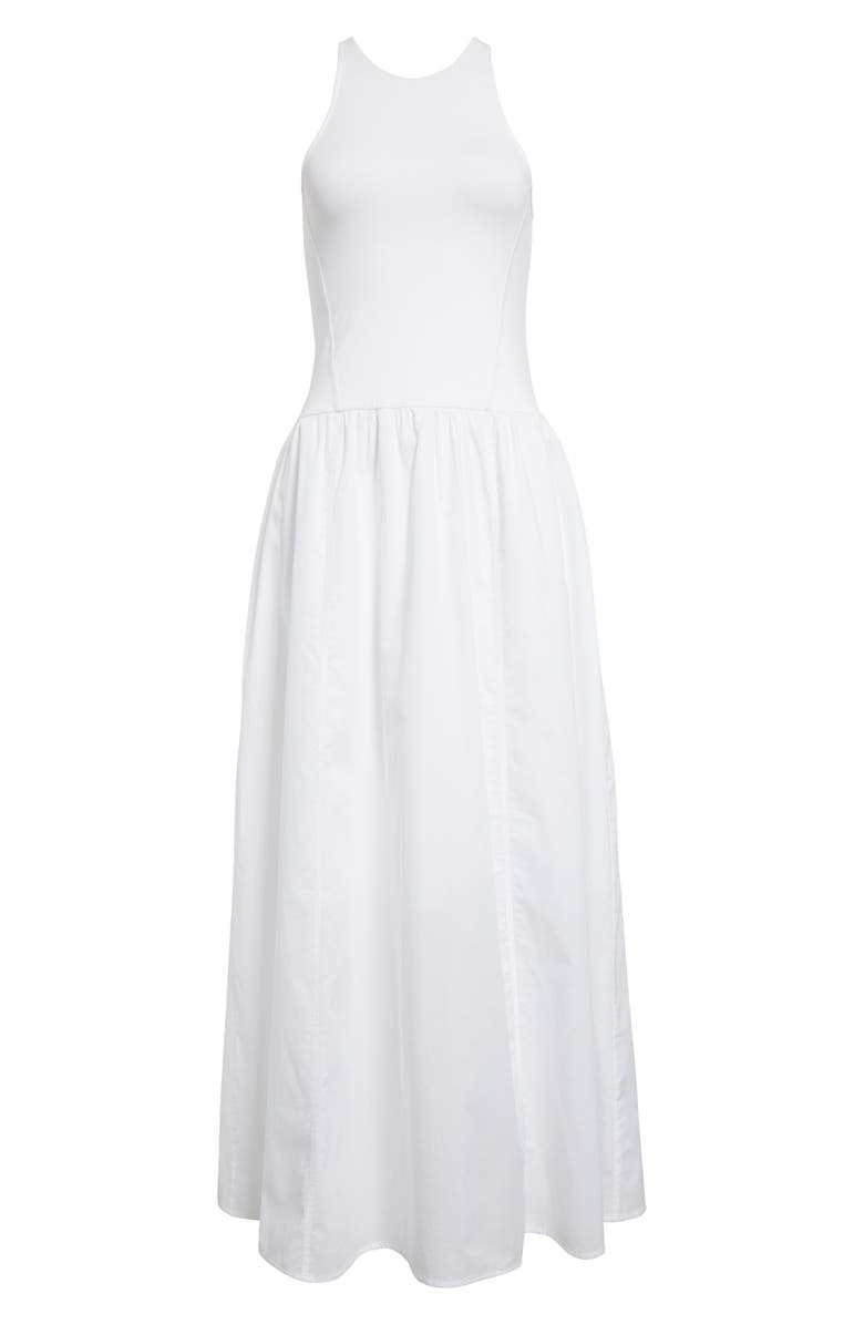 ATM Anthony Thomas Melillo Mixed Media Stretch Pima Cotton Maxi Dress, Alternate, color, White