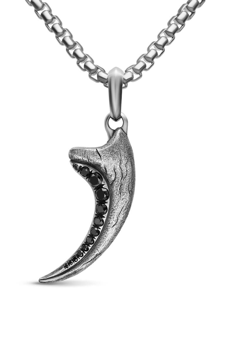 David Yurman Raptor Claw Amulet, Alternate, color, Silver Pave