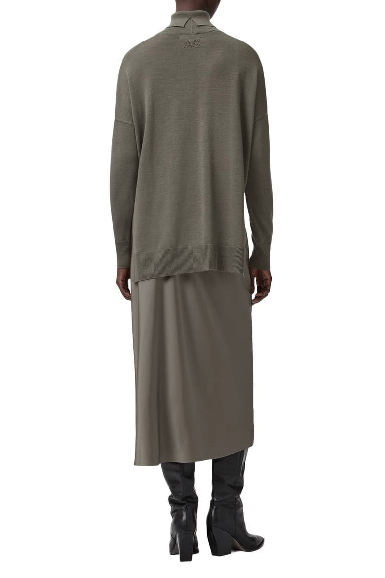 Juno Long Sleeve 2-in-1 Sweater & Slipdress, Alternate, color, LIGHT KHAKI GREEN
