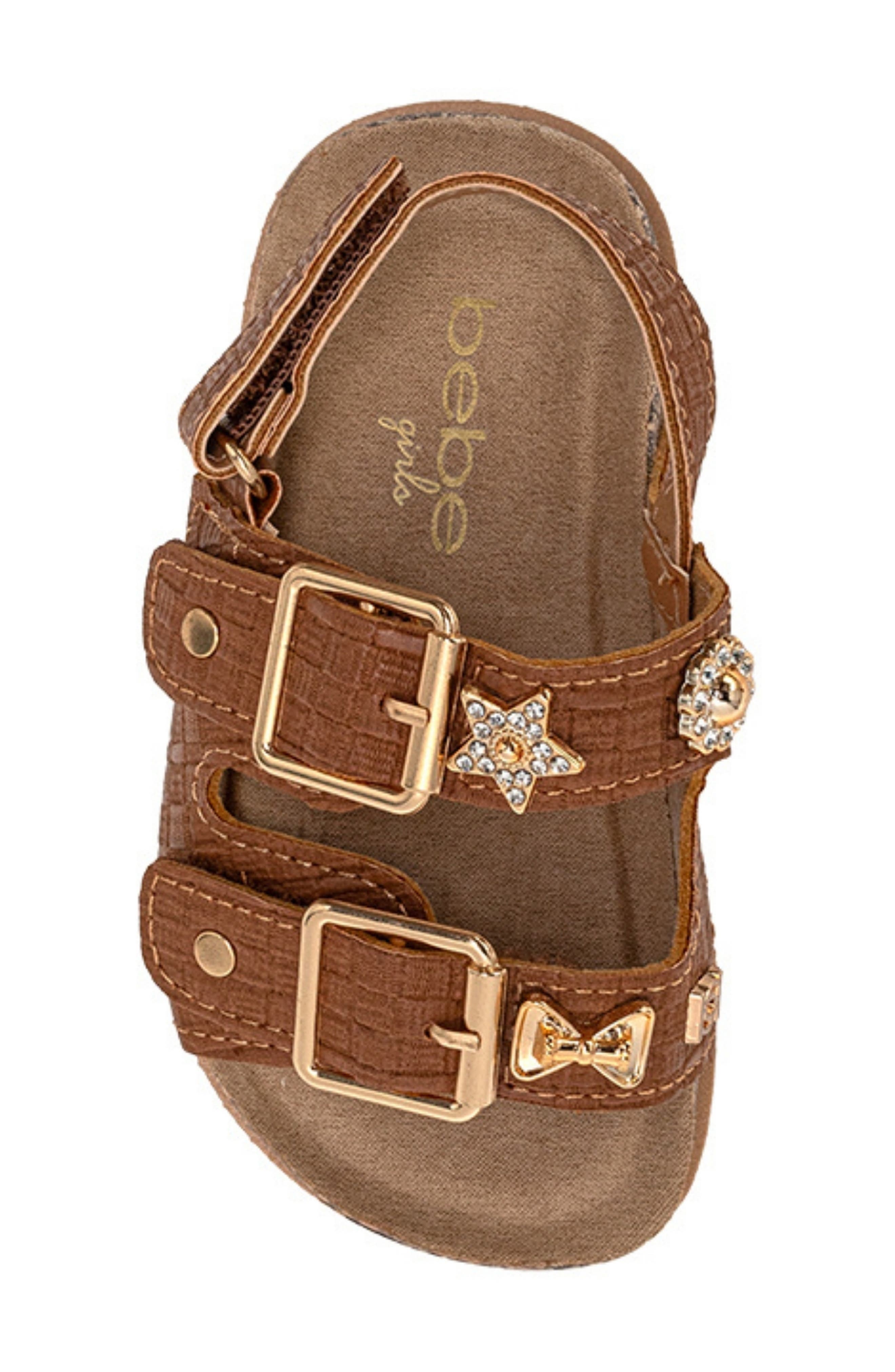 Peached Double Strap Sandal, Alternate, color, COGNAC