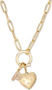 Brook and York Lillian Initial Heart Charm Necklace