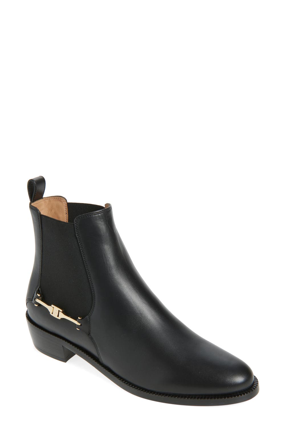 F Buckle Chelsea Boot, color, NERO